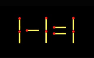 Thử tài IQ: Di chuyển một que diêm để 1-1=1 thành phép tính đúng