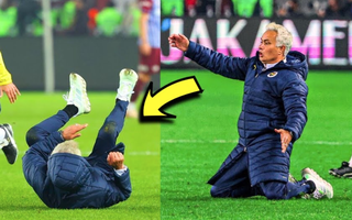 Jose Mourinho 'vồ ếch' khi mừng chiến thắng của Fenerbahce