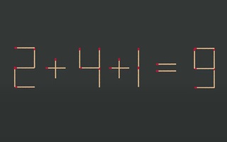 Thử tài IQ: Di chuyển một que diêm để 2+4+1=9 thành phép tính đúng
