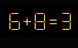 Thử tài IQ: Di chuyển một que diêm để 6+8=3 thành phép tính đúng