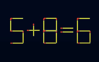 Thử tài IQ: Di chuyển một que diêm để 5+8=6 thành phép tính đúng