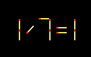 Thử tài IQ: Di chuyển một que diêm để 1/7=1 thành phép tính đúng