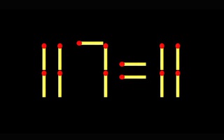 Thử tài IQ: Di chuyển một que diêm để 117=11 thành phép tính đúng