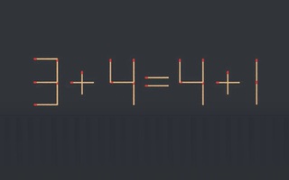 Thử tài IQ: Di chuyển một que diêm để 3+4=4+1 thành phép tính đúng