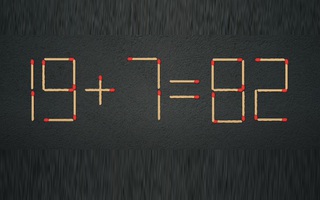 Thử tài IQ: Di chuyển một que diêm để 19+7=82 thành phép tính đúng