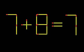 Thử tài IQ: Di chuyển một que diêm để 7+8=7 thành phép tính đúng