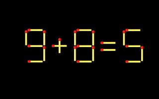 Thử tài IQ: Di chuyển một que diêm để 9+8=5 thành phép tính đúng
