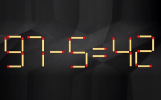 Thử tài IQ: Di chuyển một que diêm để 97-5=42 thành phép tính đúng