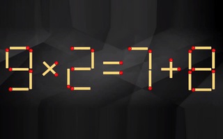 Thử tài IQ: Di chuyển một que diêm để 9x2=7+8 thành phép tính đúng