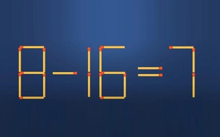 Thử tài IQ: Di chuyển một que diêm để 8-16=7 thành phép tính đúng