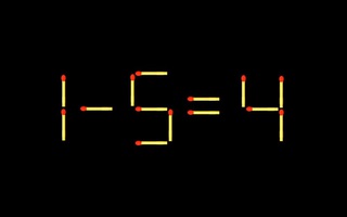 Thử tài IQ: Di chuyển một que diêm để 1-5=4 thành phép tính đúng