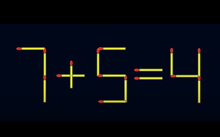 Thử tài IQ: Di chuyển một que diêm để 7+5=4 thành phép tính đúng