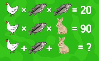 Tìm giá trị gà, cá, thỏ trong 10 giây?