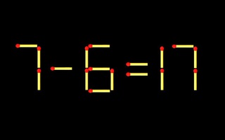Thử tài IQ: Di chuyển một que diêm để 7-6=17 thành phép tính đúng