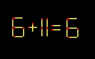 Thử tài IQ: Di chuyển một que diêm để 6+11=6 thành phép tính đúng