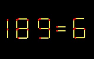 Thử tài IQ: Di chuyển một que diêm để 189=6 thành phép tính đúng