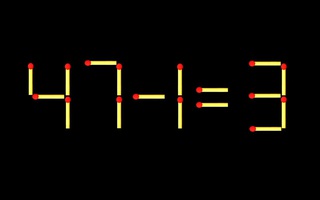 Thử tài IQ: Di chuyển một que diêm để 47-1=3 thành phép tính đúng