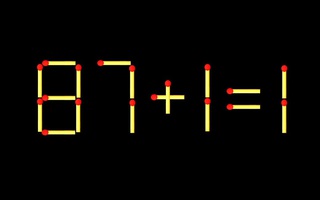 Thử tài IQ: Di chuyển một que diêm để 87+1=1 thành phép tính đúng