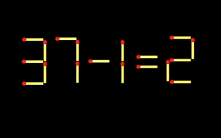 Thử tài IQ: Di chuyển một que diêm để 37-1=2 thành phép tính đúng