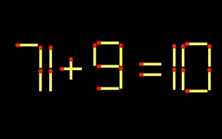 Thử tài IQ: Di chuyển một que diêm để 71+9=10 thành phép tính đúng