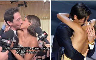 Halle Berry hôn trả đũa Adrien Brody sau 22 năm chờ đợi