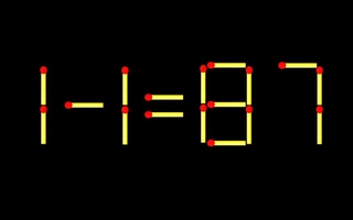 Thử tài IQ: Di chuyển một que diêm để 1-1=87 thành phép tính đúng