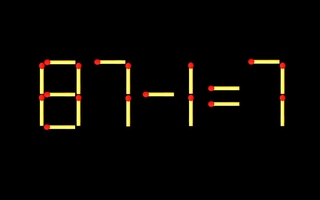 Thử tài IQ: Di chuyển một que diêm để 87-1=7 thành phép tính đúng