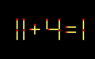 Thử tài IQ: Di chuyển một que diêm để 11+4=1 thành phép tính đúng