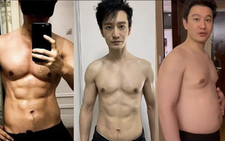 Huỳnh Hiểu Minh khoe cơ bụng 6 múi ‘mờ lem’ sau khi giảm 25kg