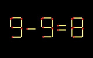 Thử tài IQ: Di chuyển một que diêm để 9-9=8 thành phép tính đúng