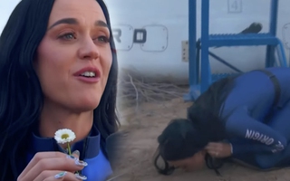 Quá nhớ Trái đất, Katy Perry hôn đất sau khi vào vũ trụ 11 phút
