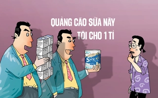 Quảng cáo sữa giả, được tiền mất tiếng