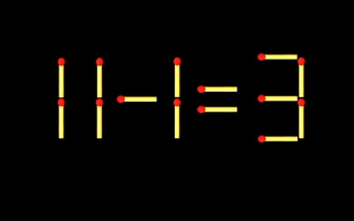 Thử tài IQ: Di chuyển một que diêm để 11-1=3 thành phép tính đúng