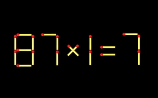 Thử tài IQ: Di chuyển một que diêm để 87x1=7 thành phép tính đúng