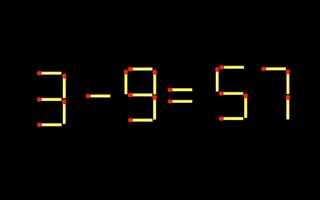 Thử tài IQ: Di chuyển một que diêm để 3-9=57 thành phép tính đúng