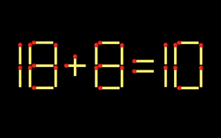 Thử tài IQ: Di chuyển một que diêm để 18+8=10 thành phép tính đúng