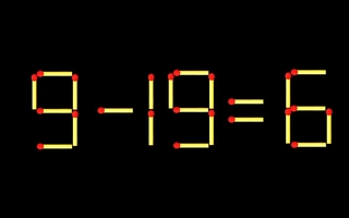 Thử tài IQ: Di chuyển một que diêm để 9+19=6 thành phép tính đúng