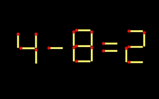Thử tài IQ: Di chuyển một que diêm để 4-8=2 thành phép tính đúng