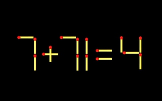 Thử tài IQ: Di chuyển một que diêm để 7+71=4 thành phép tính đúng