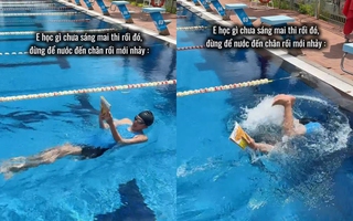 'Cây hài nhân dân' Ánh Viên bày cách học bài dưới nước