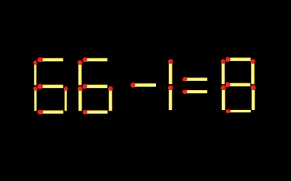 Thử tài IQ: Di chuyển một que diêm để 66-1=8 thành phép tính đúng