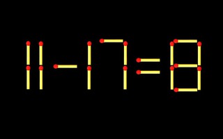 Thử tài IQ: Di chuyển một que diêm để 11-17=8 thành phép tính đúng