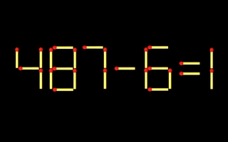 Thử tài IQ: Di chuyển một que diêm để 487-6=1 thành phép tính đúng