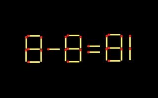 Thử tài IQ: Di chuyển một que diêm để 8-8=81 thành phép tính đúng