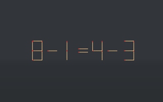 Thử tài IQ: Di chuyển một que diêm để 8-1=4-3 thành phép tính đúng