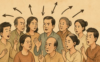 Thành ngữ chỉ những người có quan điểm khác nhau này là gì?