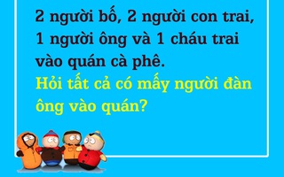 Đố bạn có tất cả mấy người đàn ông vào quán?
