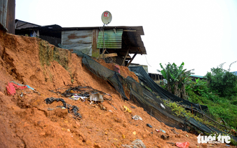 Landslide hits resettlement area built for households in landslide-prone zones in Vietnam’s Lam Dong