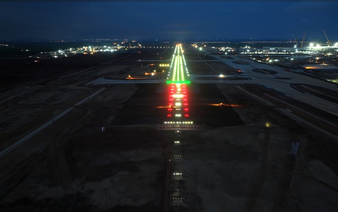Runway lights activated at under-construction Long Thanh airport in Vietnam