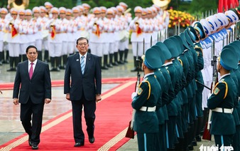 Vietnamese PM hosts official reception for Japanese counterpart
